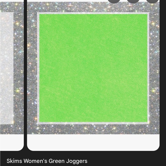 Neon Green Skims Lounge French Terry Like Wide Leg Drawstring Pants - Picture 3 of 7